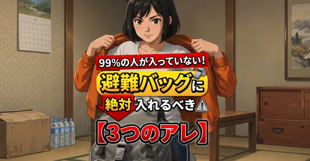 99%の人が入っていない！避難バッグに絶対入れるべき【3つのアレ】