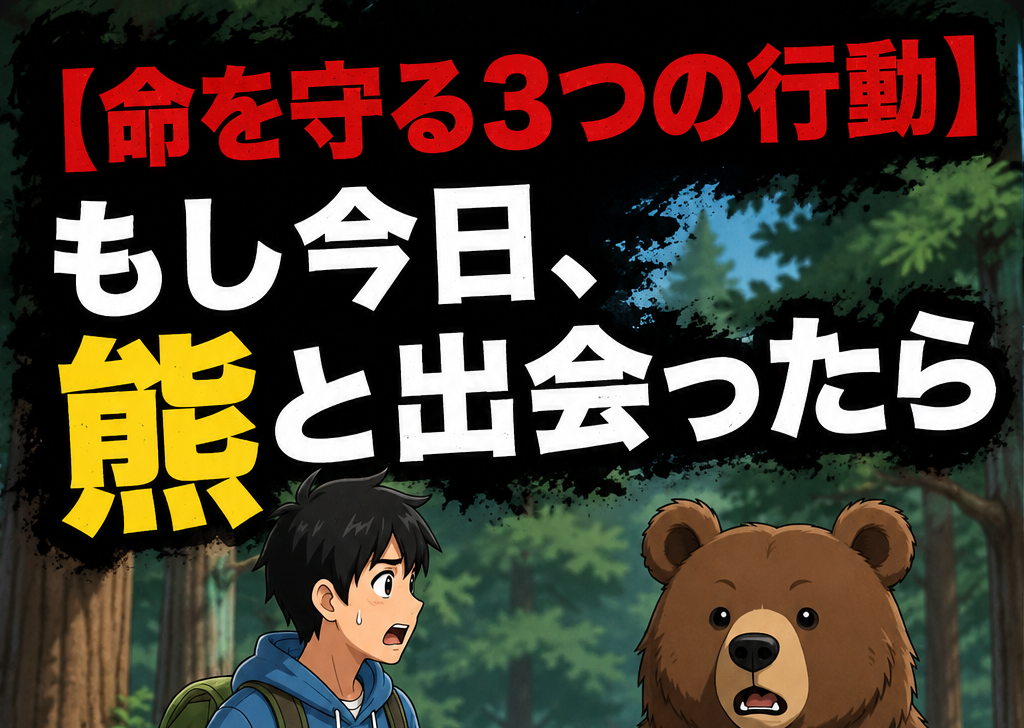 【命を守る3つの行動】もし今日、熊と出会ったら